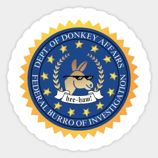 Federal Burro of Investigation Sticker
